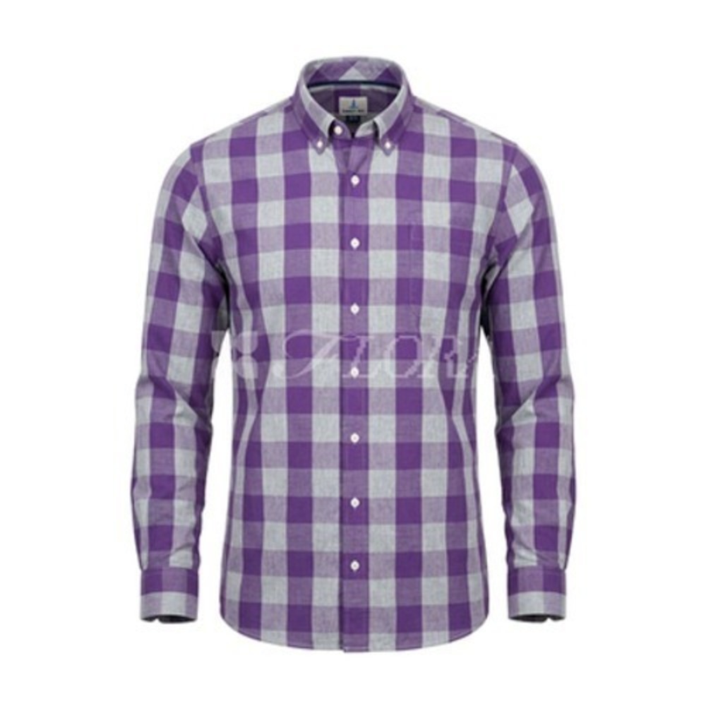 Johnnie-O Hangin' Out Shirt Mens 2XL Purple Check Button Down Long Sleeve Casual